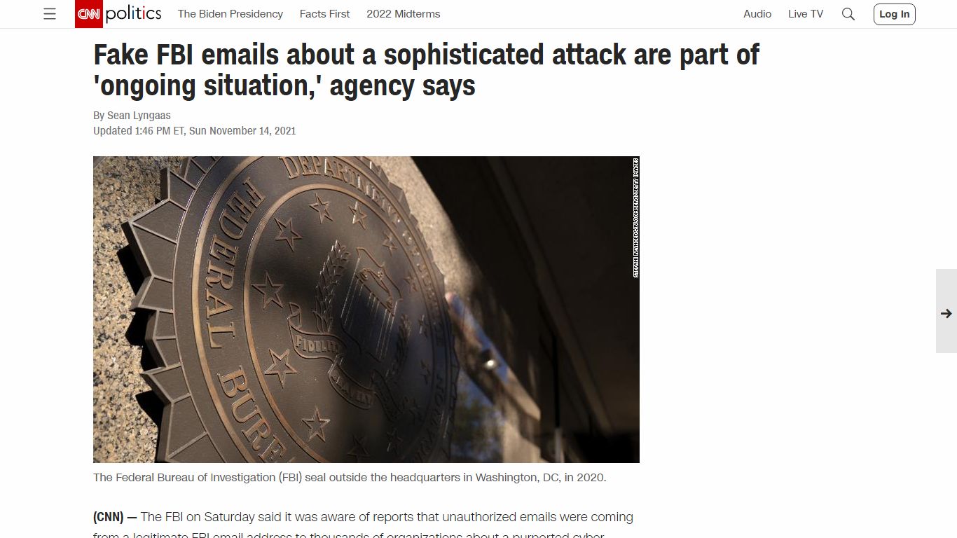 Fake FBI emails warning of sophisticated attack part of "ongoing ... - CNN